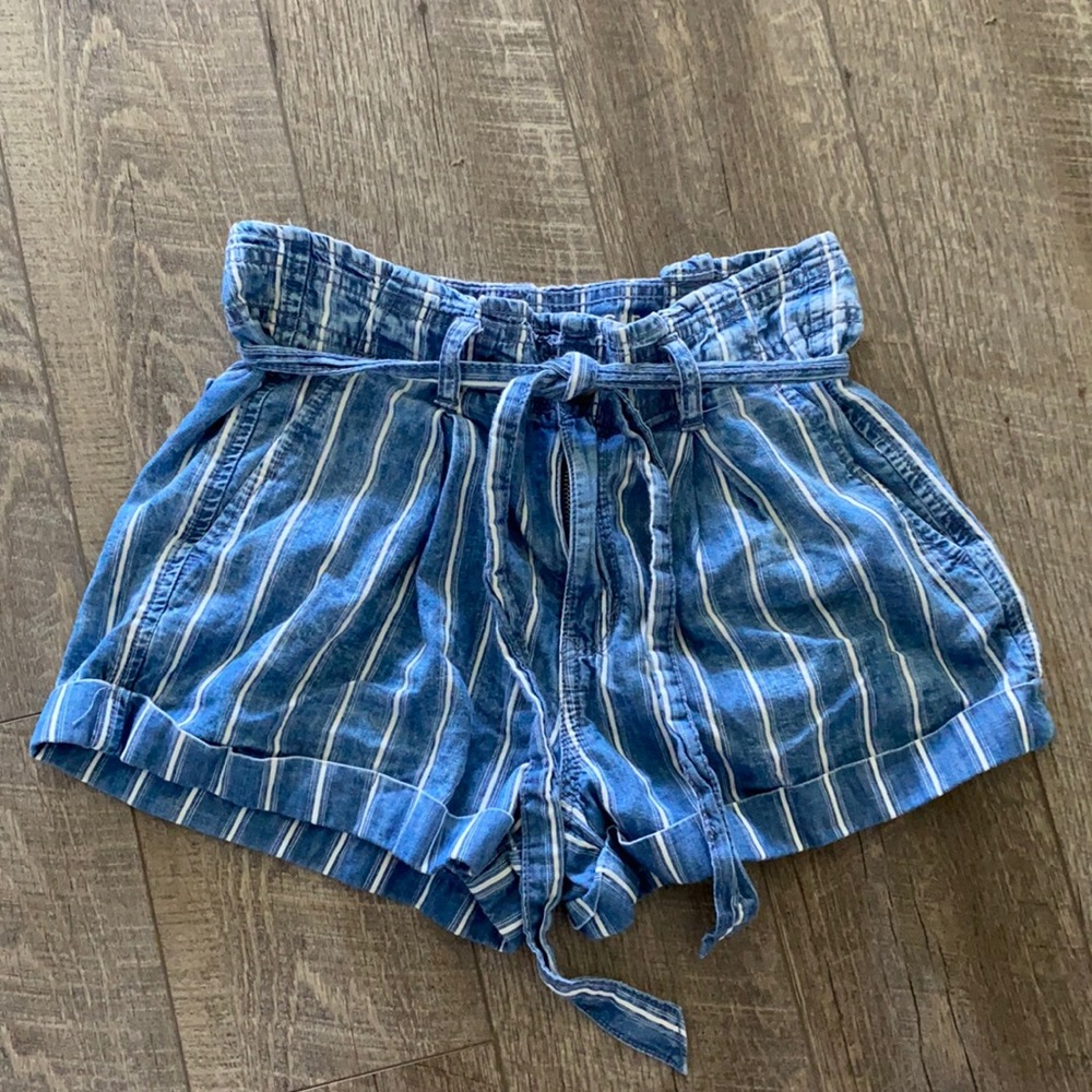 Blue striped American eagle shorts